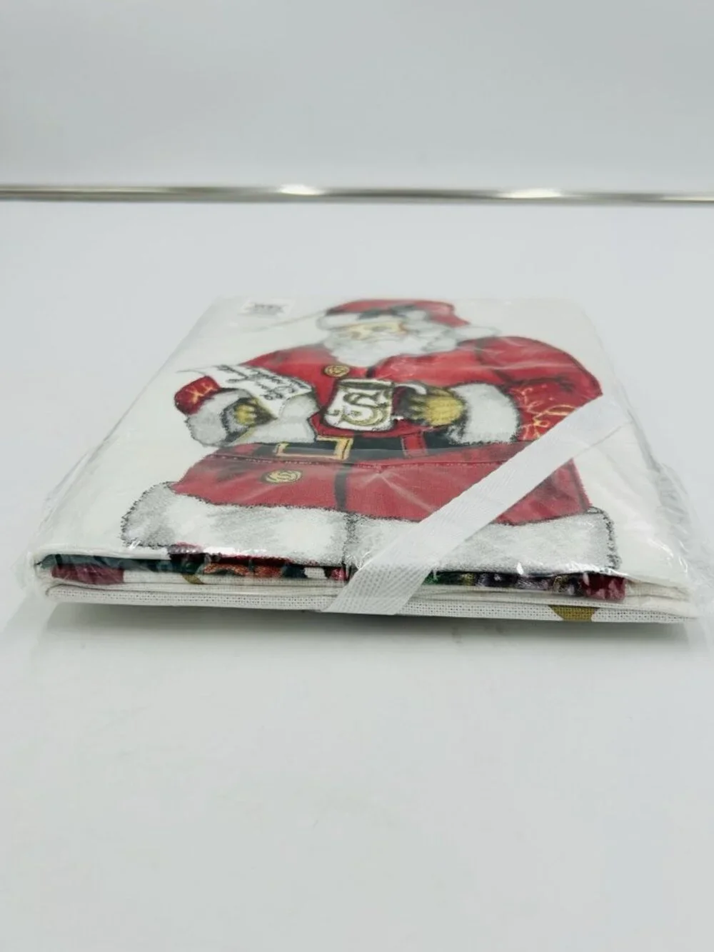 Williams Sonoma Twas the Night Tea Towels Set of 2 Christmas Santa NEW